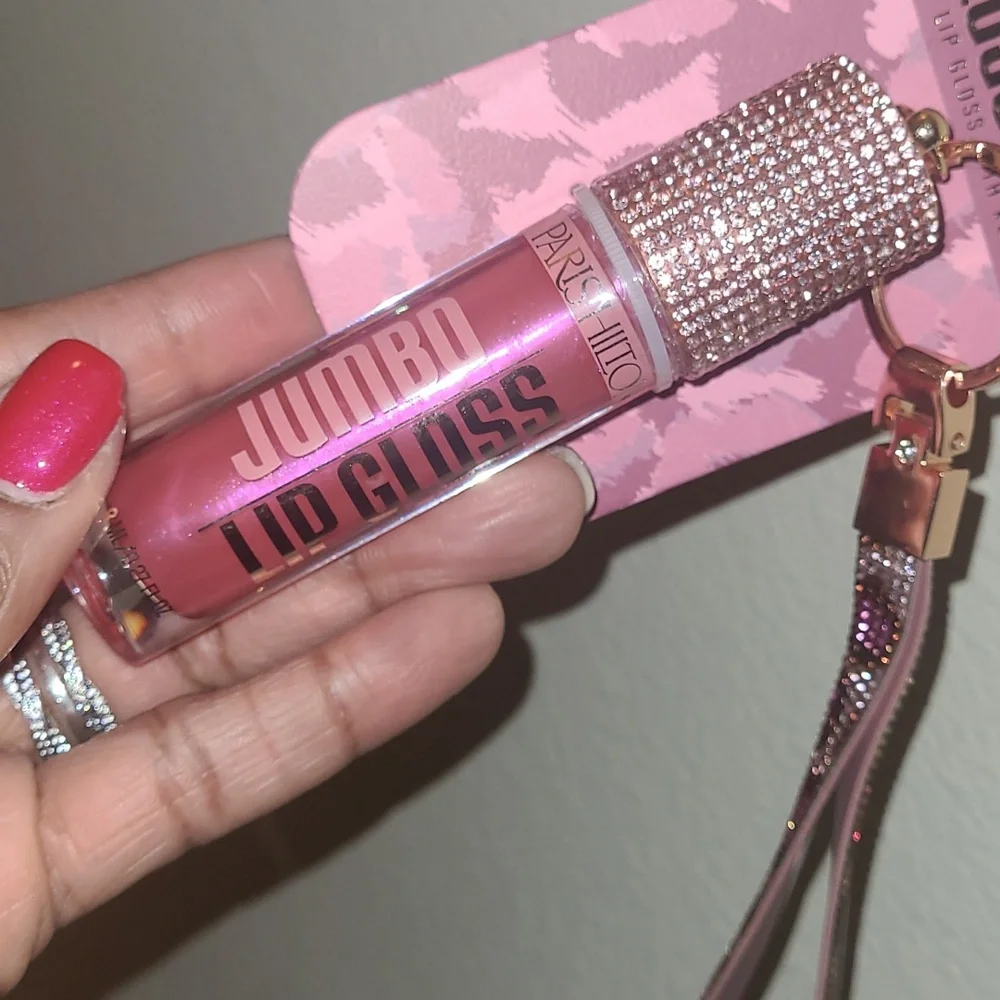 Paris Hilton Gloss & Go Lip Gloss Keychain - Coral Orange with Gold Accents